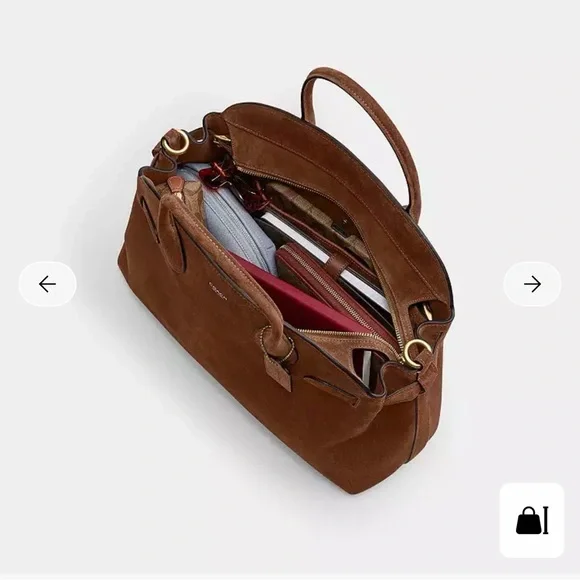 Coach Empire 40 Bag in Brown Suede - Picture 6 of 14